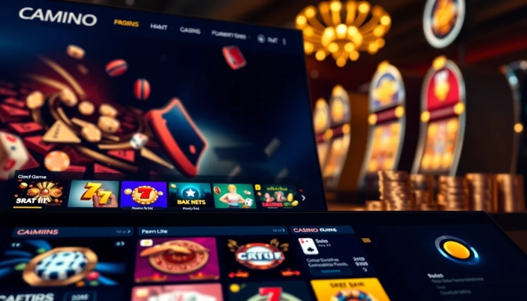 Engage with VNQ8, featuring a sleek online gambling platform showcasing diverse casino games.