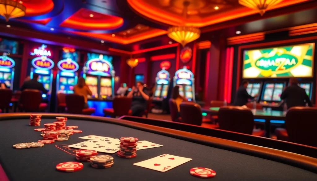 88AA shines in a dynamic casino scene where players win at poker, celebrating their thrilling gaming experience.