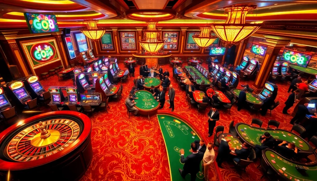 Experience the excitement of gambling at trang chủ go8 with vibrant casino games including roulette and poker.