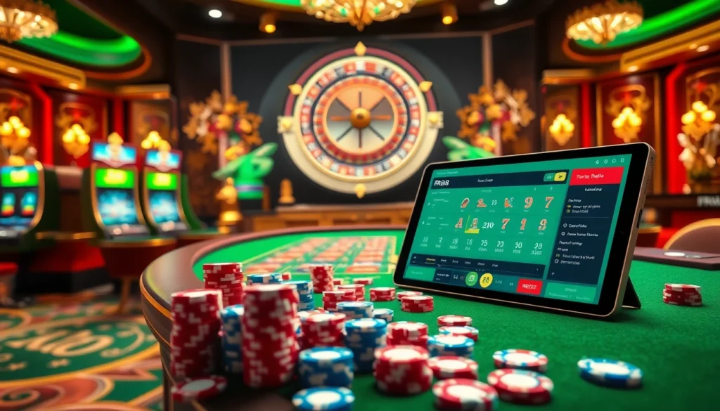 Experience seamless rr88 đăng nhập at an elegant online casino featuring vibrant gaming elements.