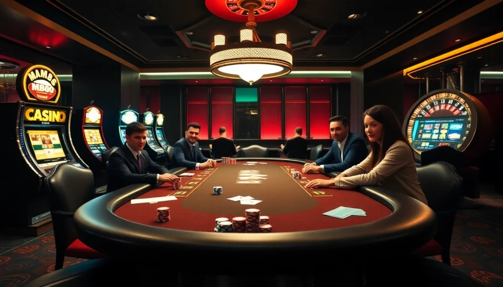 Experience thrilling gambling with MM88 London at a lavish poker table.